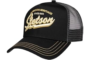 Stetson JBS-Bear Trucker Cap Baseballcap mit Baumwolle Markenstickerei Snapback Cap mit Mesh-Einsatz Schirmmütze Winter Sommer
