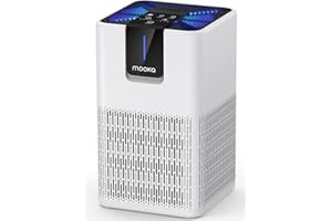 Air Purifiers for Home Large Room Up to 1250 Ft²,MOOKA H13 HEPA Air Purifier for Pets Dust Odor Smoke,Aromatherapy Function,Air Cleaner with 15dB Quiet Sleep Mode for Bedroom Office Living (White)