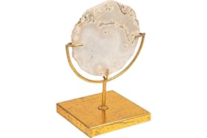 Creative Co-Op Dekorative Achat-Steinscheibe auf Metallständer