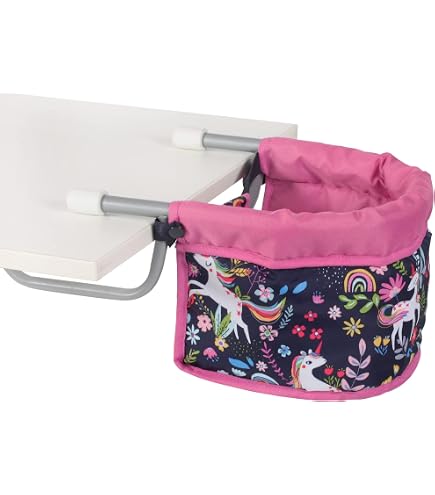 Bayer Chic 2000 Siège De Table Pour Poupée Jusqu'à 60 Cm – Gris Bleu Marine Avec Ceinture Sécurité