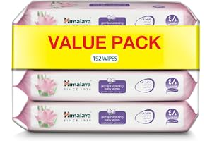 Himalaya Since 1930 Gentle Cleansing Baby Wipes Alcohol & Paraben Free for Sensitive Skin - 48 wipes X 4 packs (192 Wipes)