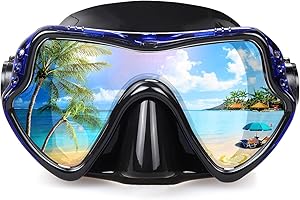 EXP VISION Masque de Plongée Adulte, Snorkeling Masque Professionnel à Vision Large, Panoramique Lunettes de Plongée Anti-buée en Silicone pour Hommes Femmes et Jeunes