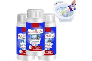 KOLARMO Leistungsstarkes Rohrbaggermittel, Meledmatte Abflussreiniger, komplettes Rohrreinigungsmittel, Rohrreinigungsmittel, Abflussreiniger für Küche, WC, Schnellreinigungswerkzeug (3 Stück)