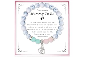 CHARFIA New Mum Gifts, Mum To Be Gifts Pregnancy Gifts for Mum Expecting, Mum Wish Bracelet From Daughter Son Mummy To Be Gifts for New Mums Baby Shower Gifts Baby Announcement First Time Mum Gift Present