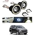 Auto Addict Car LED Fog Lights 3.5" High Power Led Projector Lamps Cob with White Angel Lights Eye Ring for Toyota Innova Crysta