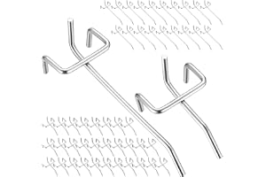XRXYMQ 50 st. hålväggskrokar, hålvägg tillbehör pegboard krok för hålväggskrokar verktygsvägg plug-in panel hålkrok för stormarknadshyllor, byggmarknader, försäljningsdisplay 5 cm/10 cm