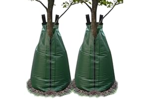 CJBIN Baumbewässerungssack, 2 Stück 75L Wassersack für Bäume, Großer Bewässerungssack für Bäume aus UV beständigem PVC, Bewässerungsbeutel zur kontinuierlichen und gezielten Bewässerung von Bäumen