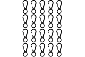 Futheda Mini-Paracord-S-Schlüsselanhänger, Karabinerhaken, Schnappverschluss, Rucksack-Verschlüsse, Haken für Outdoor-Aktivitäten, Camping, taktische Überlebensausrüstung, Reisen, Wandern, 20 Stück