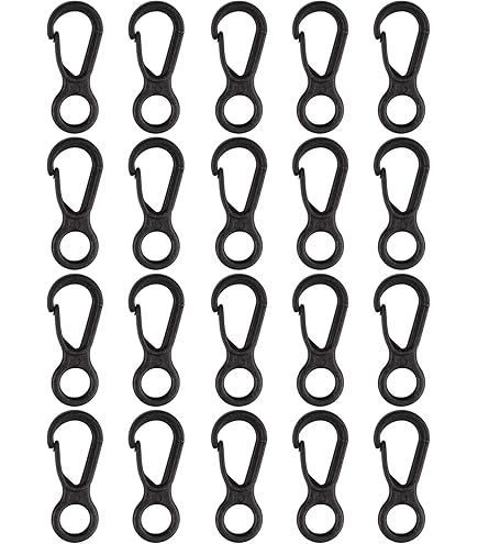 50 Mini Mousquetons En Plastique Antidérapants – Légers Et Résistants – Pour Camping, Tente, Sac à Dos, Fixation Extérieure