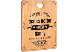 APJIELOP Nanny Gifts, Nanny Christmas Gifts, Nanny Birthday Gifts -Engraved Bamboo Cutting Board- Birthday Gifts for Grandma, Christmas Gifts for Nanny, Grandma Gifts for Birthday, Nan Gifts