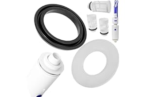 Bassin- und Heberglocken Dichtung Set, 2 Pack, Ersatz für Art. Nr. 240.282.00.1, 890.615, 816.418.00.1, 818.109, kompatibel mit GEBERIT Spülkästen, Flachdichtung Spülventil, Heber Glocken Dichtring