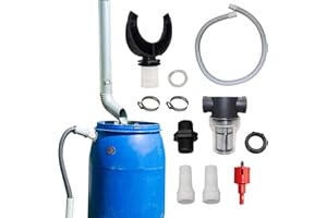 MUMISUTO Kolektor na deszczówkę, rura spustowa, łącznik zbiornika na deszczówkę, rura spustowa z filtrem, do rur spustowych, złodzieja deszczowego, zbieracz wody deszczowej do dachów do 80 m²