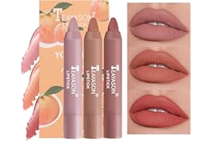 Mimore Pomadka do ust o smaku owocowym, matowa, trwała, wodoodporna, odporna na wycieranie, modna i przenośna, zestaw do makijażu (A)