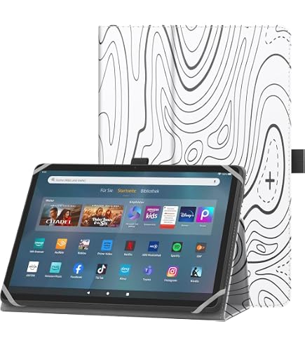 Hülle Für Amazon Fire Max 11 (2023) – 360° Drehbar, PU-Leder, Standfunktion, Automatische Wake/Sleep, Rotes Drachen-Design