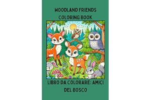 Amici del bosco: Libro da colorare in inglese
