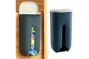 JIAWU Support de Sac Poubelle, Distributeur de Sacs d'épicerie Simple et Moderne, Installation Facile pour la Cuisine (bleu foncé)