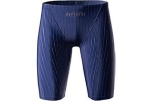 My Kilometre Men's Swimsuit Jammer Solid Swim Jammers Endurance Long Racing Training Swimsuit