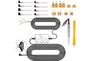 Diamond Lark Dash Cam Hardwire Kit, Converts 12V-24V to 5V Type C USB Hard Wire Kit for Dash Camera, Supports 24-Hour Parking Monitoring for Car DashCam (14.7FT)