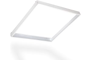 Popp® Kit de Superficie para Panel 60x60 con Marco blanco Fabricado en Aluminio, Kit para Techos - Accesorios Led *Panel NO incluido(60x60cm)