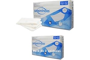 INDASEC Indas Sabanindas Classic 60x40 - 30 Protectores Absorbentes para Incontinencia - Confort Duradero - Seguridad y Práctica - Libre de Látex - 2 Paquetes - 60 Unidades
