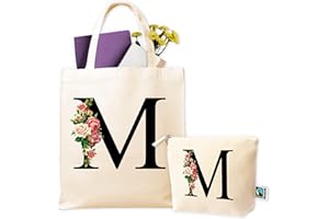 LA FÁBRICA DE INVENTOS Bolsas de Tela Personalizadas - Tote Bag Personalizada + Neceser - Bolsa Tela Personalizada Mujer - Regalos Personalizados - Regalo Original Mujer - Bolsa Compra Reutilizable