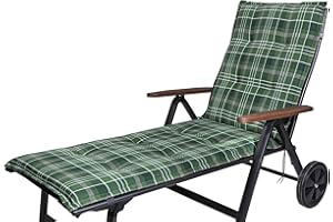 Kettler Polen KETTtex 2395 Auflage Rollliege Milano grün-braun kariert 190x60x6 cm (ohne Liege)