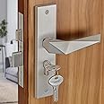 LAPO Mortise Lock Set – Main Door Handle Lock with Keys, 60mm Cylinder, 45x45mm Lock Body for Home, Office, Hotel, Bedroom (Satin Matt, 3 Years Warranty) Cy-126