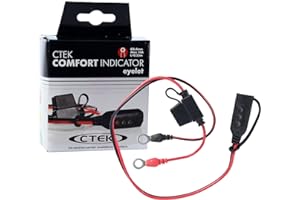 CTEK 56-382 Indicator Eyelet M8 Practical LED Indicator for Immediate Indication of Battery Charge Levels, Red/Black