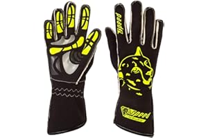 Speed Racewear - Motorsport Handschuhe - Karthandschuhe Melbourne - Schwarz/neongelb