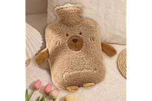 CIMOWN el bonito diseño de oso de peluche con una funda suave y extraíble mantiene la nevera caliente durante más tiempo y es ideal para calmar los músculos doloridos y los pequeños dolores (XM-NSD-1000)