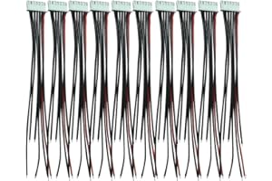 LinsyRC 10 Pièces Câble Extension d'équilibre Lipo 6S 7 Broches Adaptateur Prise JST-XH avec Fil de Silicone 15CM 22AWG (6S)