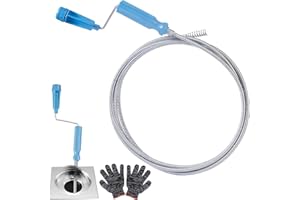 WUFANC Furet Deboucheur Canalisation, Furet Deboucheur Ø 6 mm x 3 m, Deboucheur WC pour Les Blocages Tenaces, Furet Plomberie Tuyaux pour Canalisations de Toilettes, D'évier et De Baignoire