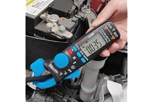 Bside ACM91 1mA Clamp Meter AC/DC Current True RMS Auto-Ranging 6000 Counts Voltmeter Temperature Capacitance Frequency Live Wire Check V-Alert Tester with Back Clip