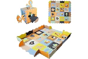 ASENME Coperte per bambini 36 pezzi XL 1,45x1,45 metri, multitrama (Multicolore)