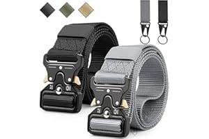 Boneke Cintura Tattica, Cintura Militare Tattica per Uomo Heavy, Tessuto in Nylon Cinturas, con Sicurezza Fibbia a sgancio rapido in metallo, di Salvataggio per Sport e All’aria Aperta Militare