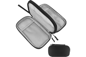 MeoZynxadril Borsa per Cavi, Accessori Borsa Custodia, Doppio Organizzatore Cavi, Organizer Cavi Viaggio, Cable Organizer Portatile, per Cavi, Caricabatterie, Power Bank, Adattatori, Nero