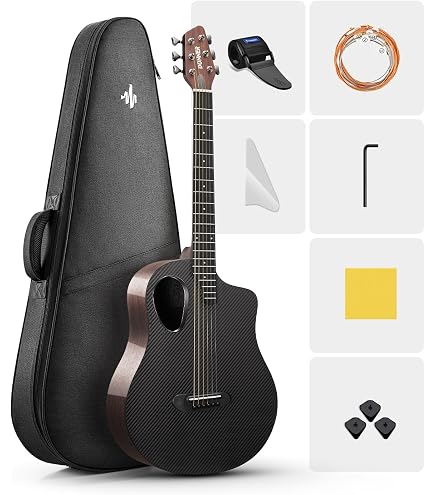 Enya Nova Go Mini Carbon Fiber Acoustic Guitar 1/4 Size Travel
