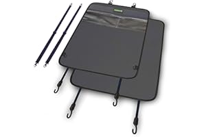 ﻿﻿Drive Auto Products Kick Mats - Pack of 2, Heavy-Duty, Reversible Backseat Protector Mats, Grey