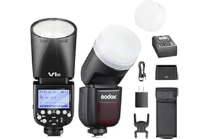 GODOX Godox V1C Rundb Flash pour Appareil Photo 76W Speedlite Professionnel Flash 1/8000 HSS 2.4G système X sans Fil E-TTL II avec 2600mAh Li-ION Compatible pour Canon 6D 7D 50D 60D 500D 550D 600D 65