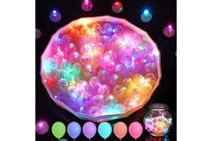 AUAUY Okrągłych Balonów Led, 60 sztuk Mini Lampek Led Do Balonów, Światło Na Imprezę Na Wesele, Urodziny, Wesele, Halloween, Karnawał, Boże Narodzenie, Dekoracja Stołu, Kolorowy