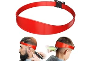 Irikdescia Verstellbare Haarschneide Anleitung, Professionelles Haarschneide Werkzeug, für Selbst Haarschnitte, Gerader Hals Haaransatz, Tragbar, einfach zu Bedienen (Rot)