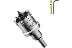 Mollom (35mm | 1-3/8'') Seghe a tazza in carburo pesante con 2 punte pilota, taglia acciaio inossidabile, acciaio dolce, ferro, rame, ottone, plastica