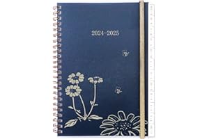 YHH Kalendarz 2024/2025, kalendarz książkowy A5, terminarz i planer tygodniowy, segregator z zakładkami, torbą, kalendarz szkolny 2024/25, planer szkolny dla nauczycieli, planer dla uczniów,