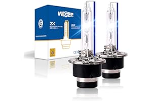 wideep D2S HID Headlight Bulbs, 35W 85V 8000K White Lighting, Car Xenon Headlight Lamp Replacement Bulbs for High Low Beam, 2 Pcs