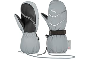 Unigear Dziecięce rękawice narciarskie, dziewczęce chłopięce, ciepłe wodoodporne rękawice narciarskie, ochrona przed wiatrem, na snowboard i zimowe zajęcia na świeżym powietrzu