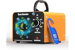 FWIULL Generator ozonu 30 000 mg/h, przenośne urządzenie ozonowe do domu i samochodu, oczyszczacz powietrza i odświeżacz powietrza, oczyszczacz powietrza ozonem, wysokowydajny generator ozonu dla zwierząt