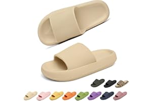 Geweo Hausschuhe Damen Herren Sommer Cozislides Original Damen Super Weich Wolken Schuhe Sandalen Rutschfeste Badeschuhe Bequem Badelatschen Dick EVA Badeschlappen Cozy Slides Slippers Unisex