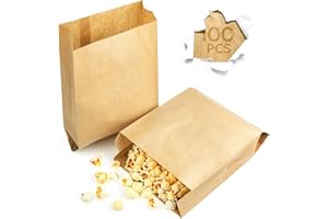 Majillux 100 Bolsas de Papel Kraft 18 x 27 x 7 cm, Bolsas de Regalo Marrón, Bolsas de Papel Pequeñas, Sobres Papel Kraft Grado Alimenticio - Sostenibles y Reciclables - Fabricadas en España