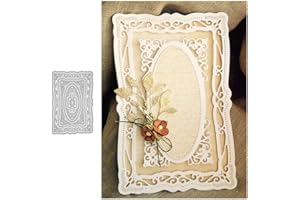 YunTrip Lot de 7 matrices de découpe rectangulaires en métal pour la fabrication de cartes, scrapbooking, gaufrage, loisirs créatifs, cartes en papier, loisirs créatifs