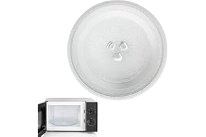 TECHEEL Universal Mikrowellenteller, Mikrowellenteller Glas 24,5cm, Mikrowelle Drehteller Ersatz, Universal Drehteller für Mikrowelle, Glasteller für Mikrowelle, Glasteller Ersatz Teller